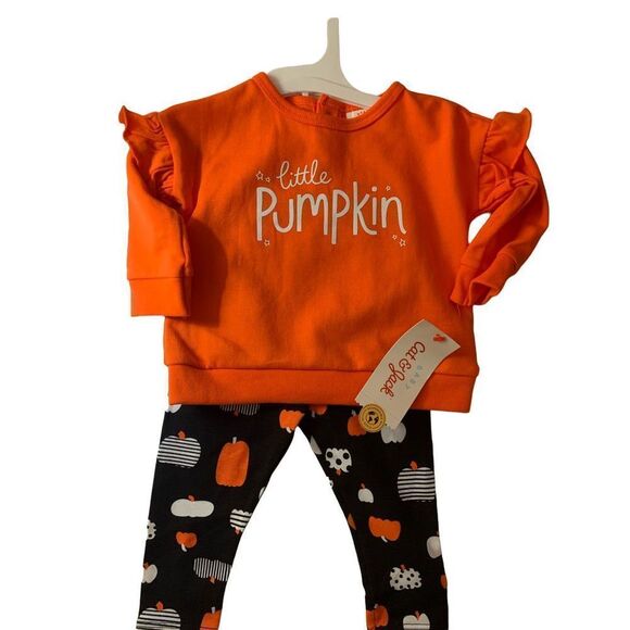 Little Pumpkin Fall 2 Piece Set 12mo - Picture 3 of 6